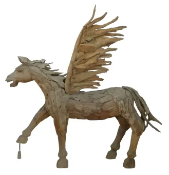Mythischer Pegasus - Pferd mit Flügeln. Die Flügel sind abnehmbar. Ca. 170cm Länge und 150cm Höhe. 
